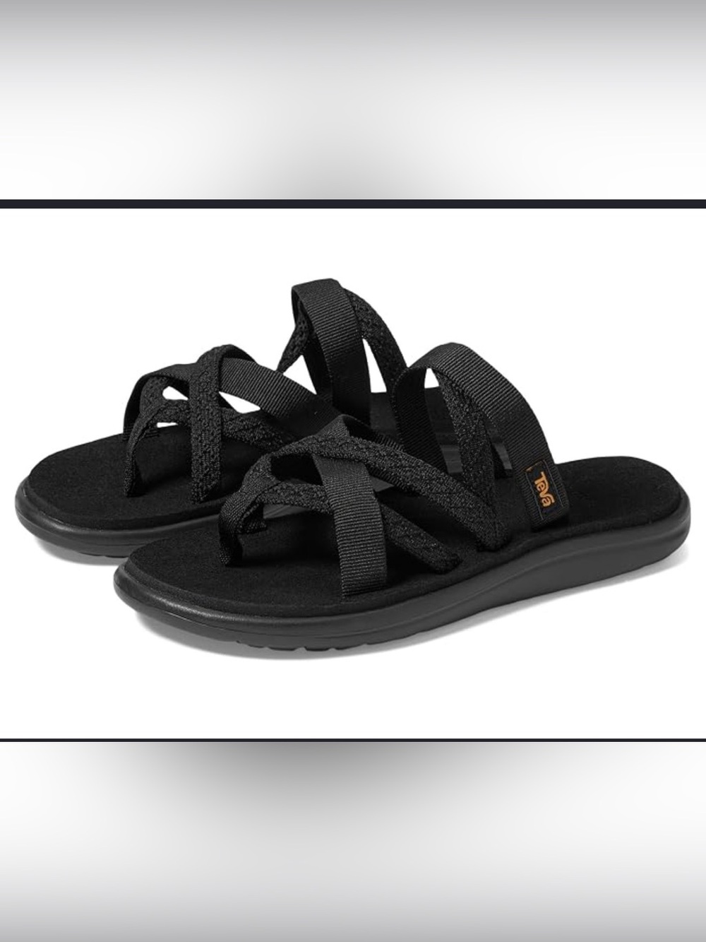 Teva Women’s Black Crisscross Slide Sandals